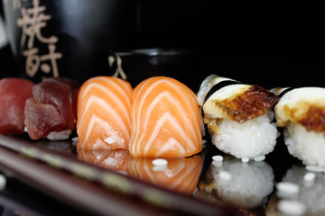 sushi on plate