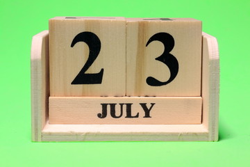 七月のカレンダー