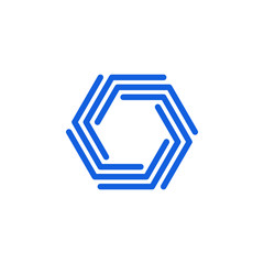 Unique New Geometric Design Icon Symbol Logo for technology business health company with modern high end look
