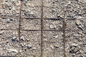 Old concrete floor tiles