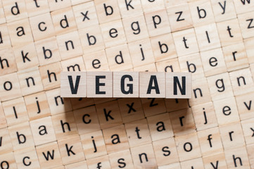 Obraz premium Vegan word concept
