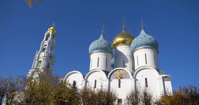 Architectural Ensemble of the Trinity Sergius Lavra in Sergiev Posad in Moscow Russia. Russian monastery and the spiritual centre of the Russian Orthodox Church.
