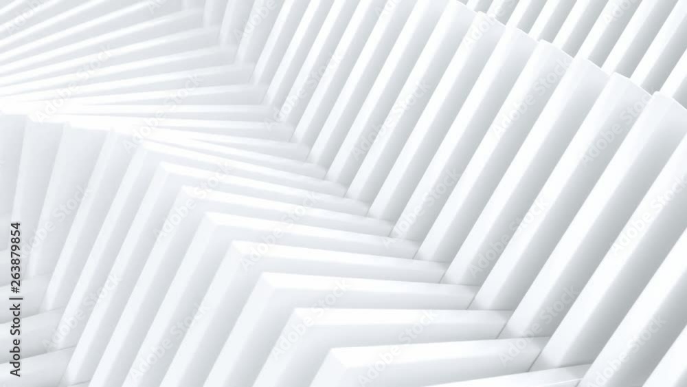 Poster abstract background with white twisting square shapes. geometric concept with moving planes. motion 