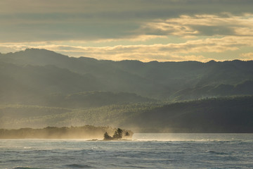 Caribbean tropical landscape. Samana region, Dominican Republic.