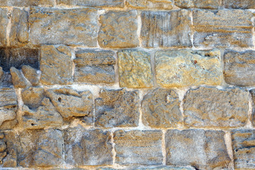 Structure of the walls of the Koules Fortress in Crete