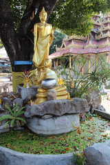 statue of buddha in a buddhist temple (wat si chum) in lampang (thailand) 