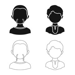 Vector illustration of imitator and resident icon. Set of imitator and culture stock vector illustration.