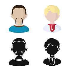 Vector design of imitator and resident logo. Collection of imitator and culture stock vector illustration.