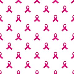 Pink ribbon support breast cancer pattern seamless vector repeat for any web design