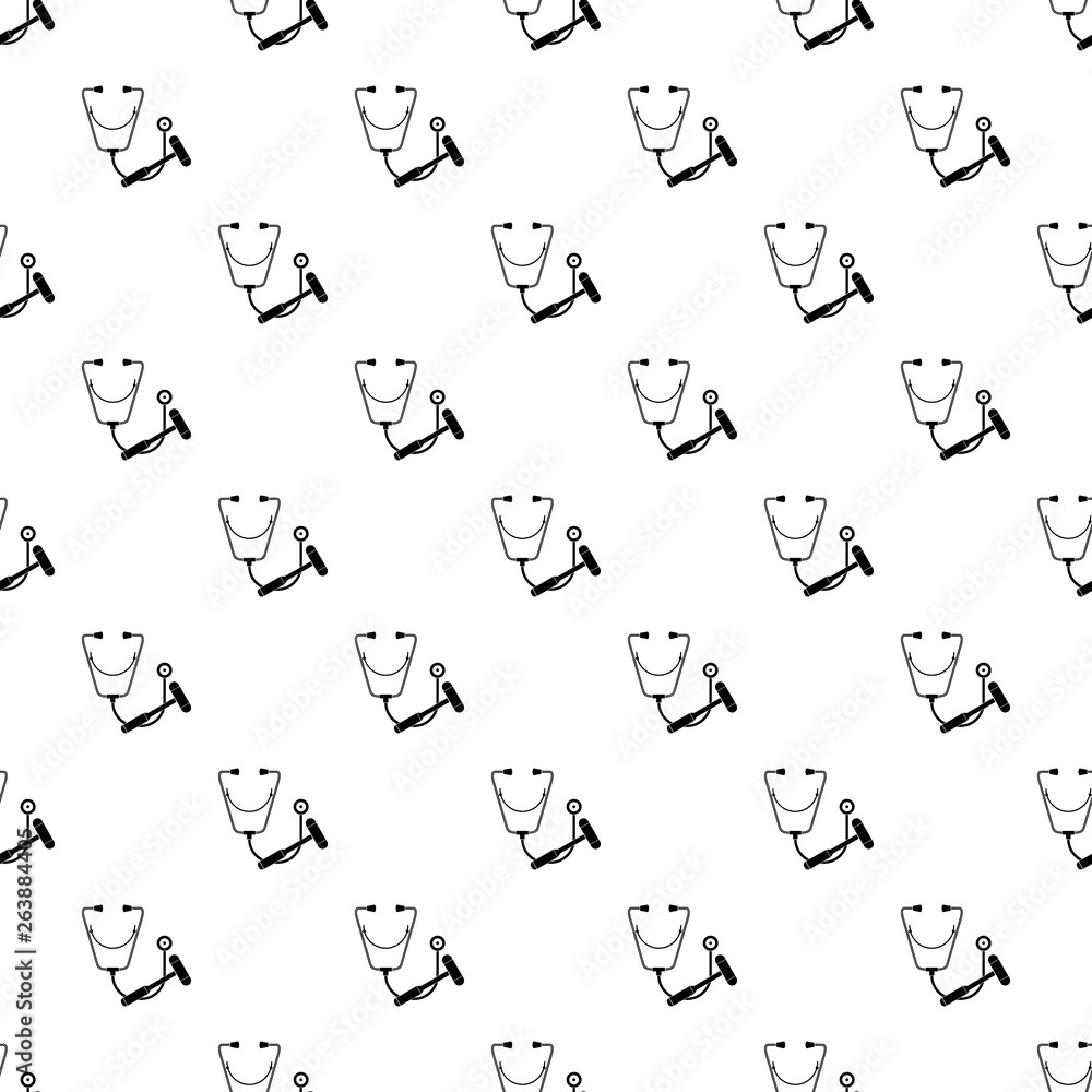 Poster stethoscope, hammer pattern seamless vector repeat geometric for any web design