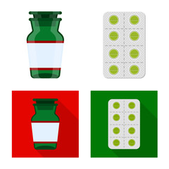 Fototapeta premium Vector illustration of retail and healthcare sign. Collection of retail and wellness vector icon for stock.