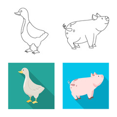 Vector illustration of breeding and kitchen  logo. Set of breeding and organic  stock vector illustration.