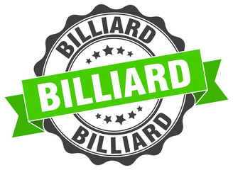 billiard stamp. sign. seal