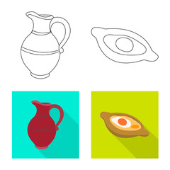Vector design of culture and sightseeing icon. Collection of culture and originality stock symbol for web.