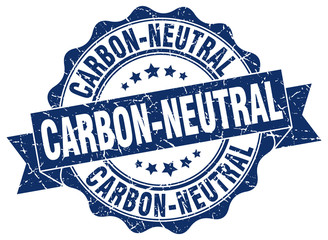 carbon-neutral stamp. sign. seal