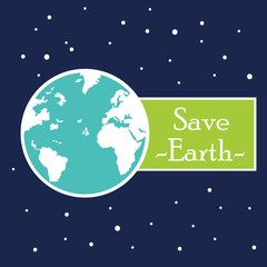 Naklejka premium Happy Earth Day Vector Template Design Illustration