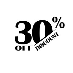 Sales discount icon. Special offer price. 30 percent - Vector