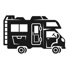 Motorhome icon. Simple illustration of motorhome vector icon for web design isolated on white background