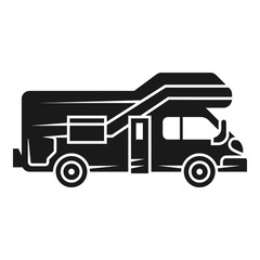 Modern motorhome icon. Simple illustration of modern motorhome vector icon for web design isolated on white background