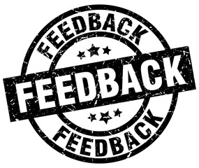 feedback round grunge black stamp