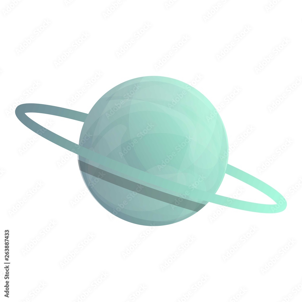Poster saturn space planet icon. cartoon of saturn space planet vector icon for web design isolated on whit