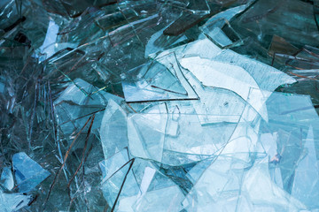 broken glass on the ground