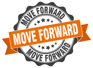 move forward stamp. sign. seal