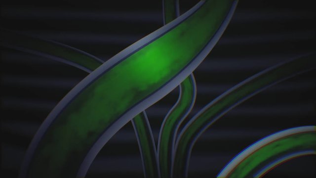 Green Liquid Vessels | Dark Background