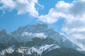 Clouds over the mountains. Cortina d’Ampezzo Italy
