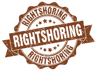rightshoring stamp. sign. seal