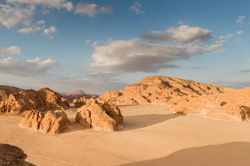 Fototapeta na wymiar Mountain in arid Sinai desert Egypt Africa
