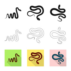 Vector illustration of mammal and danger sign. Set of mammal and medicine vector icon for stock.