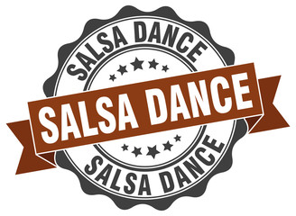 salsa dance stamp. sign. seal