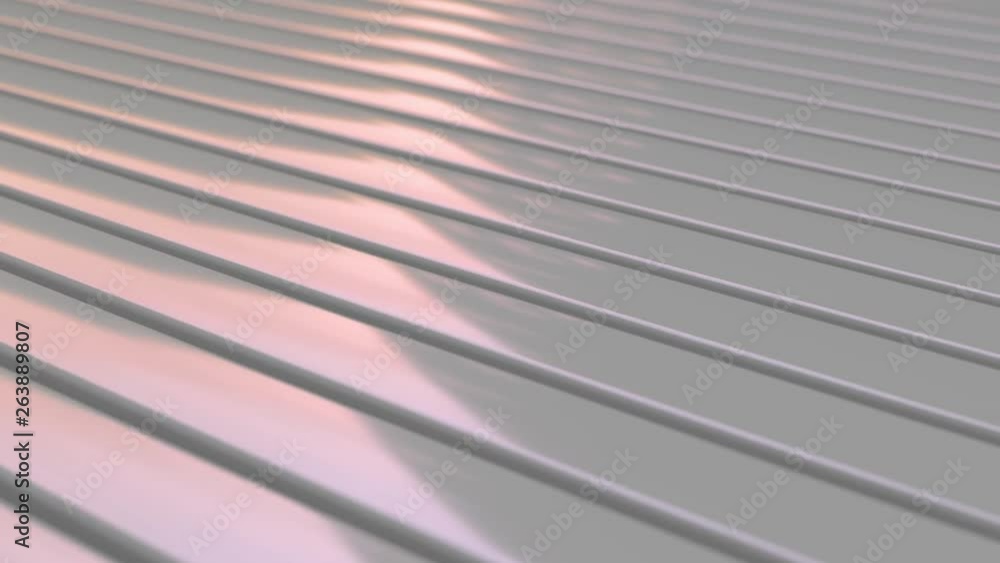 Poster abstract background with iridescent glossy swinging bars. geometric seamless composition with colorf