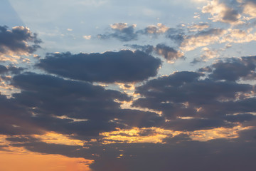The blue sky and white clouds indicate pure and freshing