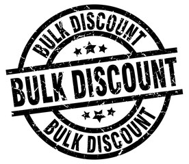 bulk discount round grunge black stamp