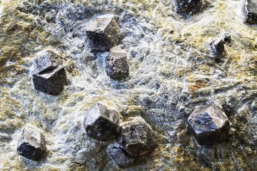 red garnet mineral texture