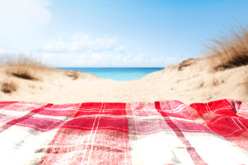 Blanket of free space for your decorationa and sea ladnscape with sky. 