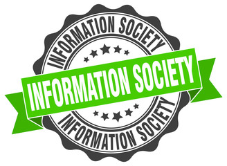 information society stamp. sign. seal