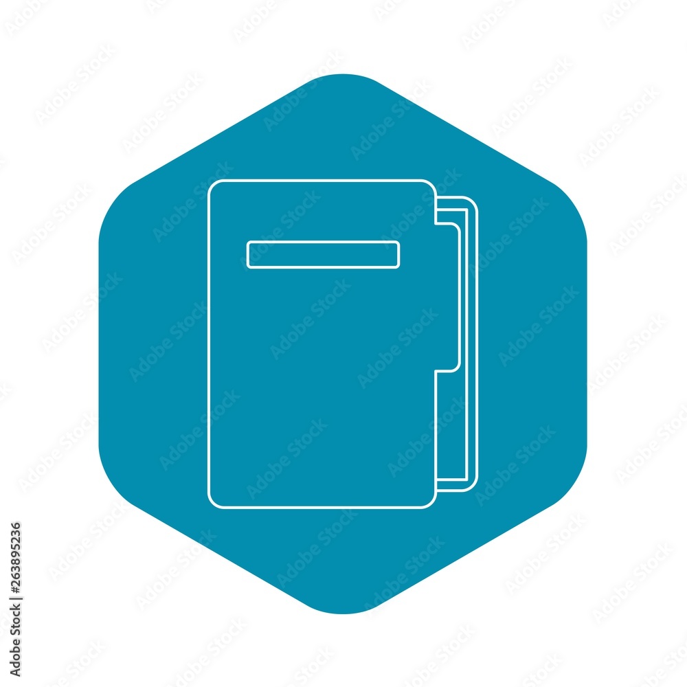 Poster document folder icon. outline illustration of document folder vector icon for web