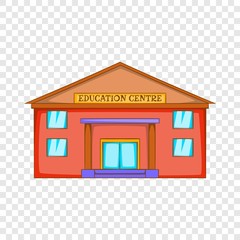 Education centre building icon. Cartoon illustration of education centre building vector icon for web