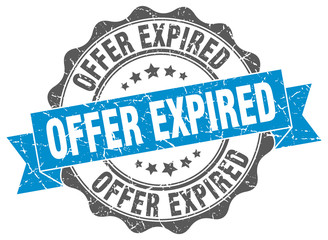 offer expired stamp. sign. seal