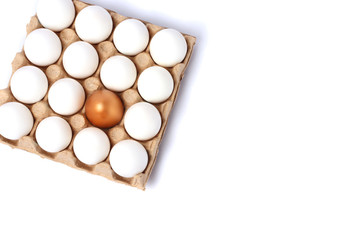 white eggs in a carton