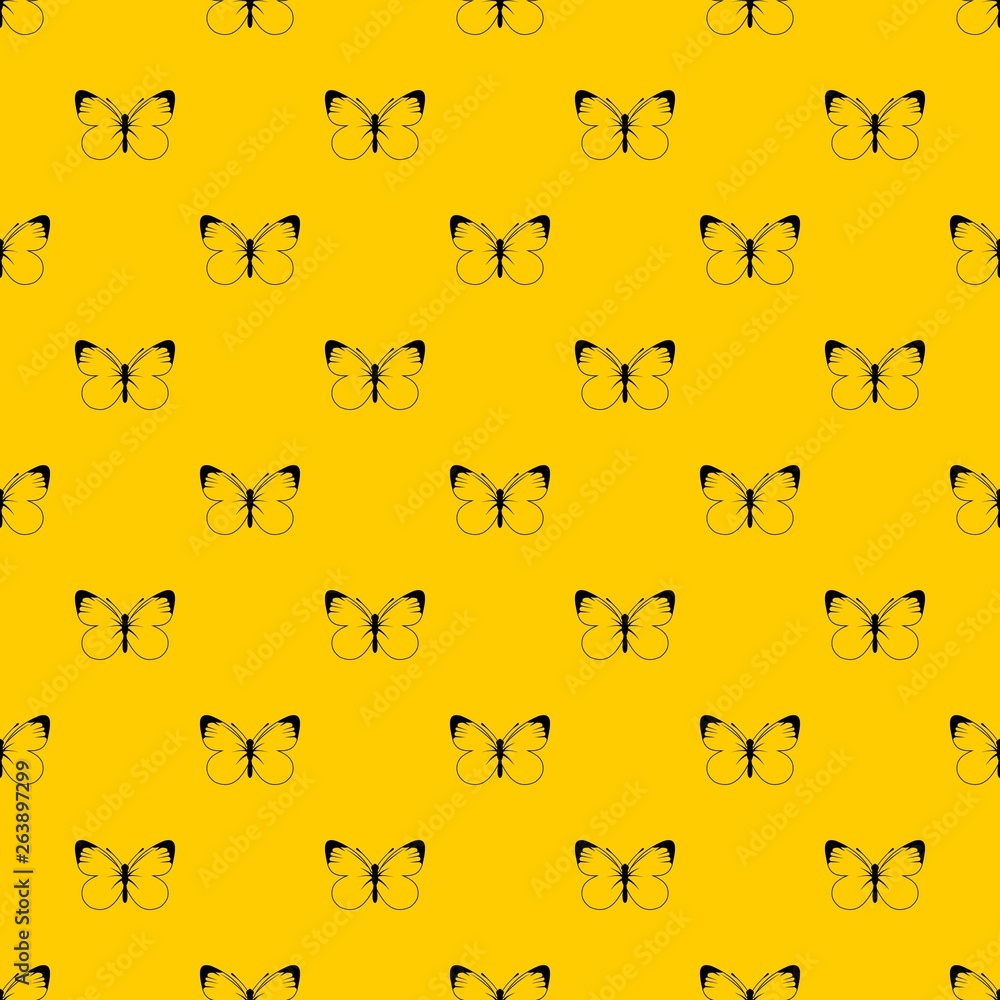 Poster butterfly pattern seamless vector repeat geometric yellow for any design