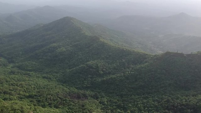 Aerial footage of Gaganbawda Ghat in Kolhapur, India \ Western Ghats, Road, Nature, Travel
