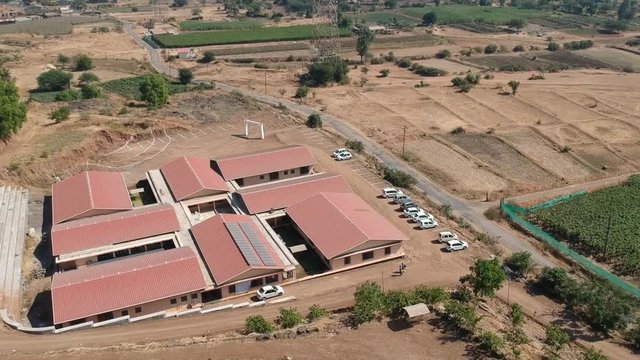 Yoga Vidya Gurukul | Om on the hill | Peace | Aerial Footage from Nashik, India