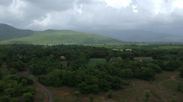 Aerial footage of Gaganbawda Ghat in Kolhapur, India \ Western Ghats, Road, Nature, Travel