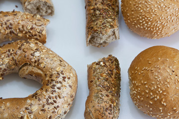 fresh bread with sesame seeds