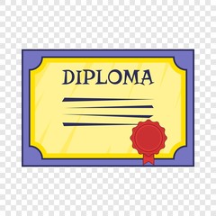 Diploma icon. Cartoon illustration of diploma vector icon for web