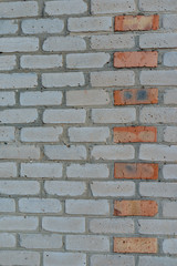 The brick texture, wall, with cracks and scratches can be used as a  background